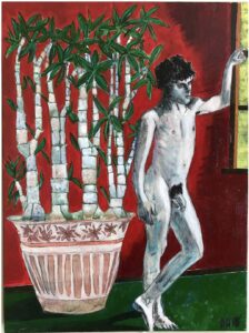 male nude with jade