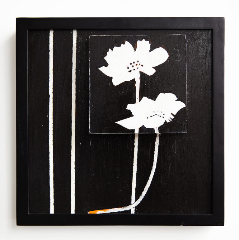 Abstract geometric painting from Don Hershman’s Still Still 13, showcasing intersecting forms and soft gradients that express tension and serenity in equal measure.