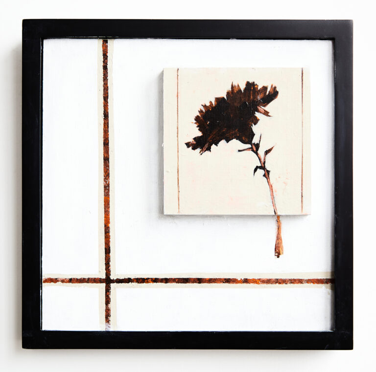 Abstract geometric artwork from Don Hershman’s Still Still 15, featuring intersecting planes of muted color that evoke depth, balance, and quiet contemplation.