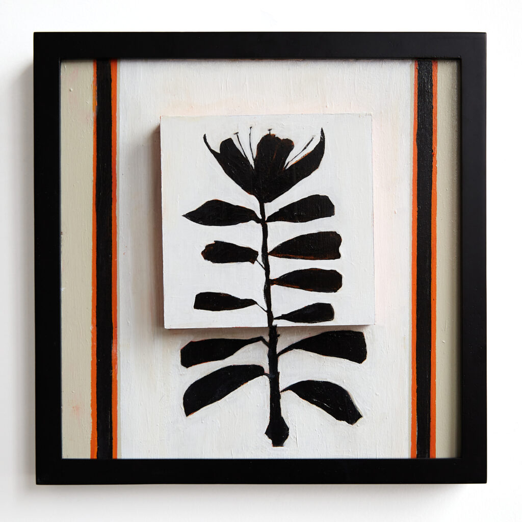 Abstract painting from Don Hershman’s Still Still 17, featuring layered geometric patterns and warm, luminous tones that evoke harmony and emotional depth.