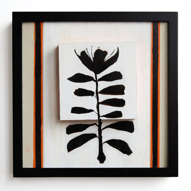 Abstract painting from Don Hershman’s Still Still 17, featuring layered geometric patterns and warm, luminous tones that evoke harmony and emotional depth.