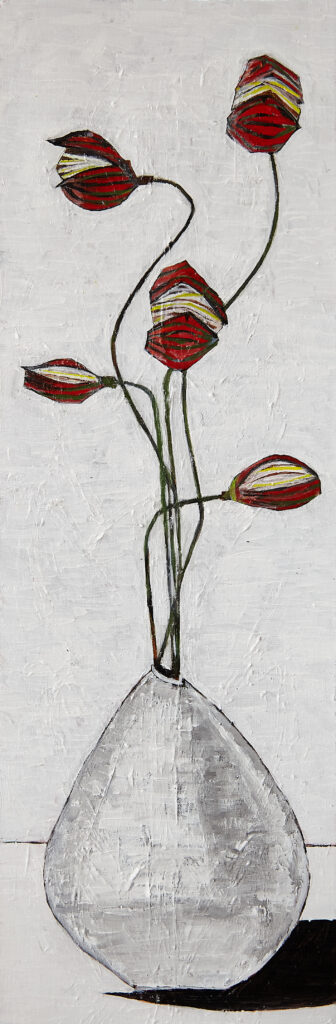 Abstract still life painting by Don Hershman featuring soft gradients, layered geometry, and a calm interplay of light and shadow from his Still | Still series.